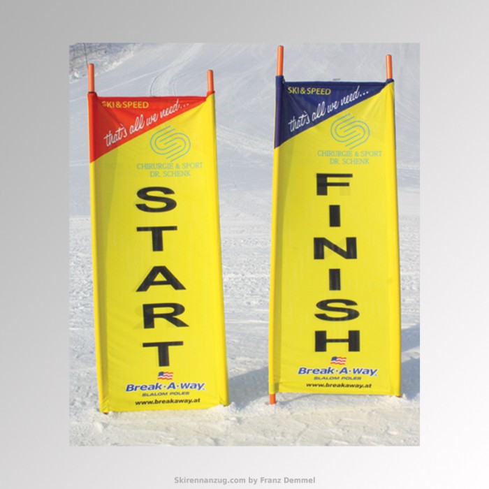 Start Ziel Werbebanner 70 X 170 Cm Einlagig Digitaldruck Alpin Ski Rennsportshop Rennanzuge Skibekleidung Skistocke